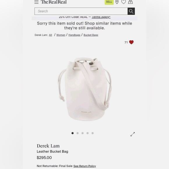 DEREK LAM white leather bucket minimalist quiet luxury bag - Picture 4 of 10